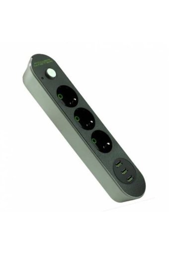 Powermaster 17021 3'lü Soket 2 metre kablosuz Çiftli Akım Korumalı Priz