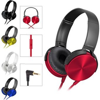 Japanex MDR-XB450 3.5 mm Gürültü Önleyici Mikrofonlu Kablolu Kulak Üstü Kulaklık Turuncu-Siyah