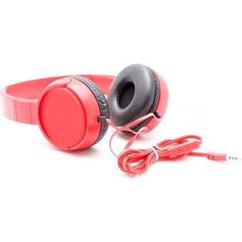 Dost J-08 3.5 mm Gürültü Önleyici Mikrofonlu Kablolu Kulak Üstü Kulaklık Kırmızı