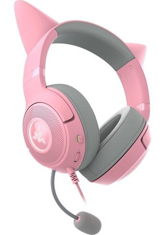 Razer KRAKEN KİTTY V2 PRO 3.5 mm Gürültü Önleyici Mikrofonlu Kablolu Kulak Üstü Kulaklık Pembe
