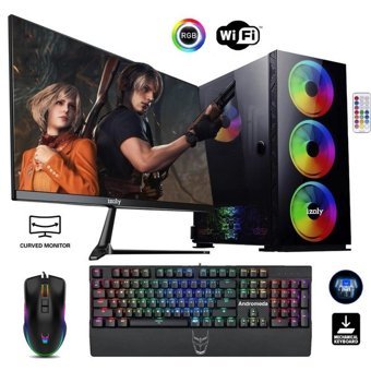 Izoly ELEMENTAL X Harici GeForce RTX 3060 Intel Core i3 10100F 16 GB Ram 256 GB SSD Tower FreeDos 24 inç Monitörlü Masaüstü Bilgisayar
