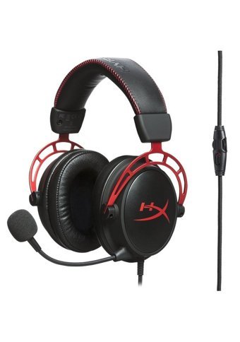 HyperX HX-HSCA-RD/EE 3.5 mm Gürültü Önleyici Mikrofonlu Kablolu Oyuncu Kulak Üstü Kulaklık Siyah