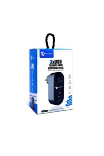 FullTech Ftr-07 Tekli Soket 3'lü USB Kablosuz Tekli Akım Korumalı Priz