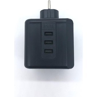Fulltech Ftr-09 3'lü Soket 3'lü USB Kablosuz Tekli 2500 J Akım Korumalı Priz