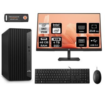 HP Pro Tower 400 G9 6U3M9EA 65P62E9 Dahili Intel UHD Graphics Intel Core i7 12700 48 GB Ram 4 TB SSD Tower FreeDos Monitörlü Masaüstü Bilgisayar