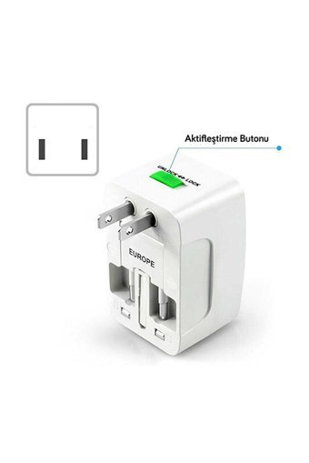 S-Link Slx-04A Tekli Soket 2'li USB Kablosuz Tekli Akım Korumalı Priz