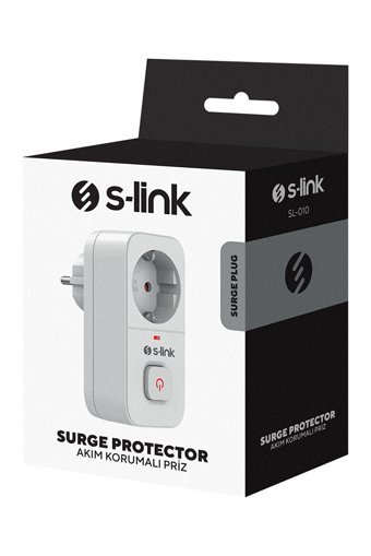 S-Link Sl-010 Tekli Soket Kablosuz Tekli 750 J Akım Korumalı Priz