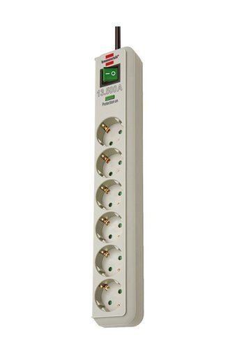 Brennenstuhl Eko Line 6 6'lı Soket 1.5 metre Kablolu Çiftli Akım Korumalı Priz