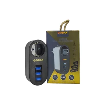 Findit Tekli Soket 3'lü USB Kablosuz Tekli Akım Korumalı Priz