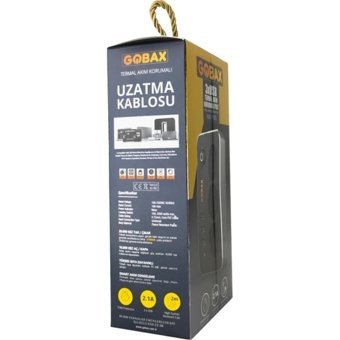 Findit 3'lü Soket 2 metre 3'lü USB Kablolu Çiftli Akım Korumalı Priz