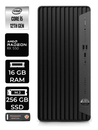 HP Pro Tower 400 G9 6U3M8EA Harici Radeon RX 550 Intel Core i5 12400 16 GB Ram 256 GB SSD Tower Windows 11 Pro Masaüstü Bilgisayar + PER4 BELLEK