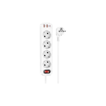 Hoco Ns1 4'lü Soket 1.8 metre 2'li USB Kablolu Çiftli Akım Korumalı Priz