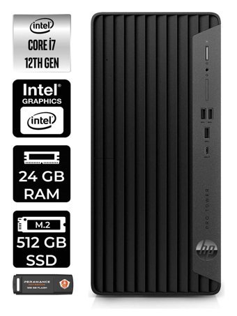 HP Pro Tower 400 G9 6U3M9EA Dahili Intel UHD Graphics Intel Core i7 12700 24 GB Ram 512 GB SSD Tower Windows 11 Pro Masaüstü Bilgisayar + PER4 BELLEK