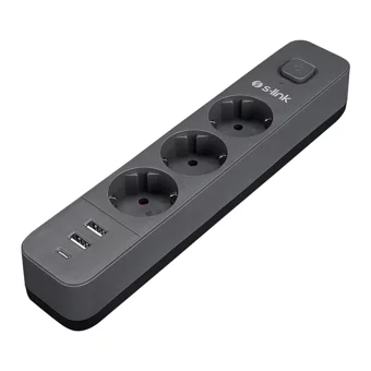 S-Link Spg03U 3'lü Soket 1.5 metre 2'li USB Kablolu Tekli 750 J Akım Korumalı Priz