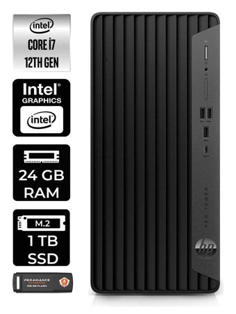 HP Pro Tower 400 G9 6U3M9EA Dahili Intel UHD Graphics Intel Core i7 12700 24 GB Ram 1 TB SSD Tower Windows 11 Pro Masaüstü Bilgisayar + PER4 BELLEK