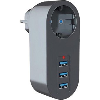 Holly 3'lü Soket 3'lü USB Kablosuz Tekli Akım Korumalı Priz