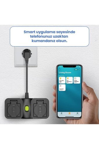 Meross Mss620 2'li Soket Kablolu Çiftli Akım Korumalı Priz