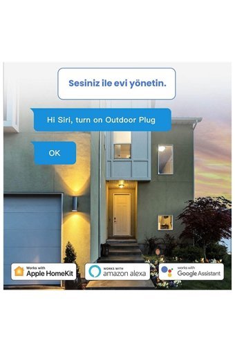 Meross Mss620 2'li Soket Kablolu Çiftli Akım Korumalı Priz