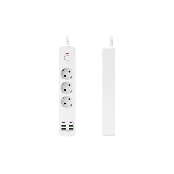Hepu Hm 137311 3'lü Soket 2 metre 4'lü USB Kablolu Tekli Akım Korumalı Priz