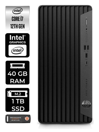 HP Pro Tower 400 G9 6U3M9EA Dahili Intel UHD Graphics Intel Core i7 12700 40 GB Ram 1 TB SSD Tower Windows 11 Home Masaüstü Bilgisayar + PER4 BELLEK