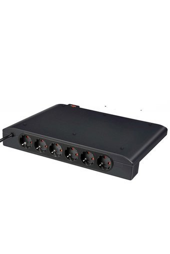 Ermer 1150060 6'lı Soket 2 metre Kablolu Çiftli Akım Korumalı Priz