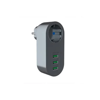 Hiqonic 3'lü Soket 3'lü USB Kablosuz Tekli Akım Korumalı Priz