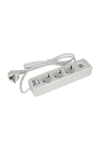 Rutter 75383413 3'lü Soket 1.5 metre 2'li USB Kablolu Çiftli Akım Korumalı Priz
