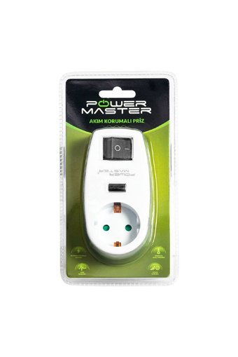 Powermaster Pm-18522 Tekli Soket kablosuz Tekli Akım Korumalı Priz