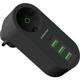 Polosmart Mp11 tekli Soket 3'lü USB Kablosuz Tekli 2500 J Akım Korumalı Priz
