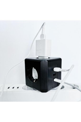 Megamus Mm-Ftr09 3'lü Soket 2'li USB Kablosuz Tekli Akım Korumalı Priz
