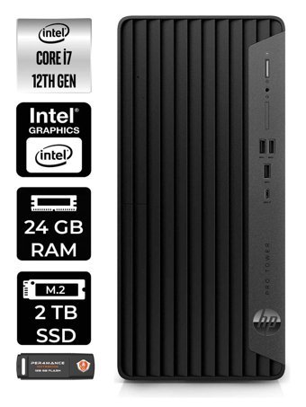 HP Pro Tower 400 G9 6U3M9EA Dahili Intel UHD Graphics Intel Core i7 12700 24 GB Ram 2 TB SSD Tower FreeDos Masaüstü Bilgisayar + PER4 BELLEK