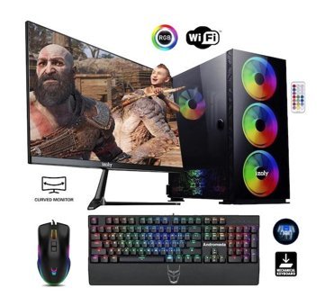 Izoly LAMİA X Harici GeForce GTX 1660 Super Intel Core i5 12400F 32 GB Ram 256 GB SSD Tower FreeDos 24 inç Monitörlü Masaüstü Bilgisayar