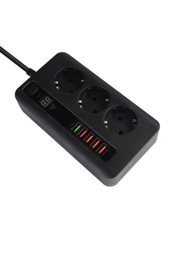 Paleon Bkl-04 3'lü Soket 2 metre 5'li USB Kablolu Çiftli Akım Korumalı Priz