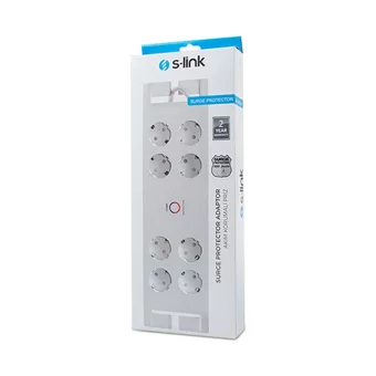 Findit Spg3080 8'li Soket 2 metre Kablolu Çiftli 900 J Akım Korumalı Priz