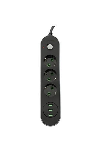 Mf Product Jettpower 0366 3'lü Soket 1.5 metre 3'lü USB Kablolu Çiftli Akım Korumalı Priz