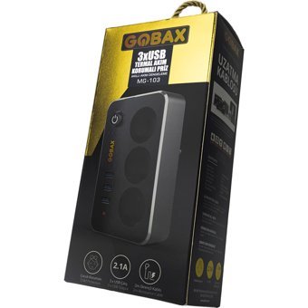 Gobax Mg-103 3'lü Soket 2 metre 3'lü USB Kablolu Tekli Akım Korumalı Priz