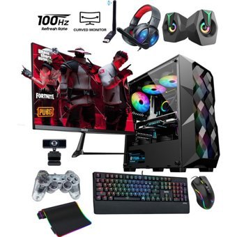 Izoly COMMANDER Harici GeForce GTX 1660 Super AMD Ryzen 5 5500 16 GB Ram 512 GB SSD Tower FreeDos 24 inç Monitörlü Masaüstü Bilgisayar