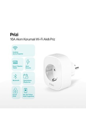 Ttec 2Ap01 Tekli Soket Kablosuz Tekli Akım Korumalı Priz