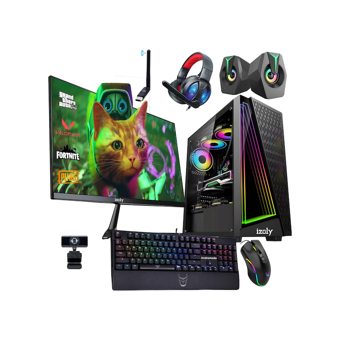 Izoly STREAMER ONEX Harici GeForce RTX 2060 Super Intel Core i5 10400F 16 GB Ram 512 GB SSD Tower FreeDos 24 inç Monitörlü Masaüstü Bilgisayar