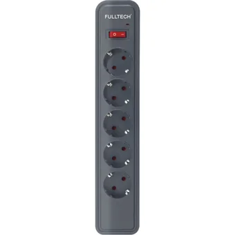 Fulltech Ftr-03 5'li Soket 2 metre Kablolu Tekli 2500 J Akım Korumalı Priz