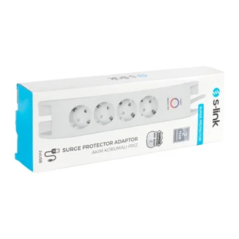 Findit Spg3041 4'lü Soket 2 metre 2'li USB Kablolu Çiftli 900 J Akım Korumalı Priz