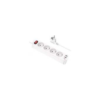 HOCO Ns1 4'lü Soket 1.8 metre 3'lü USB Kablolu Tekli Akım Korumalı Priz