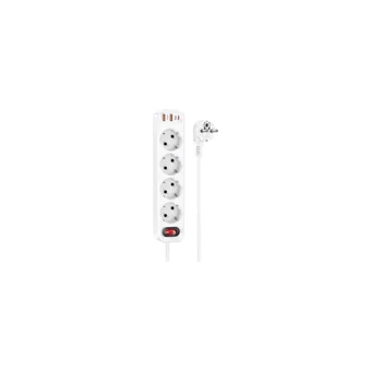 HOCO Ns1 4'lü Soket 1.8 metre 3'lü USB Kablolu Tekli Akım Korumalı Priz