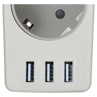Sonorous Sp05 5'li Soket 1 metre 3'lü USB Kablolu Tekli 175 J Akım Korumalı Priz
