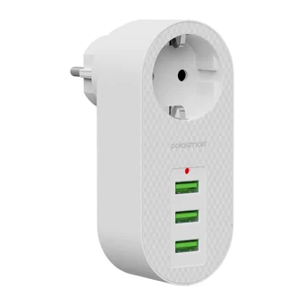 Polosmart Mp11 tekli Soket 3'lü USB Kablosuz Tekli Akım Korumalı Priz