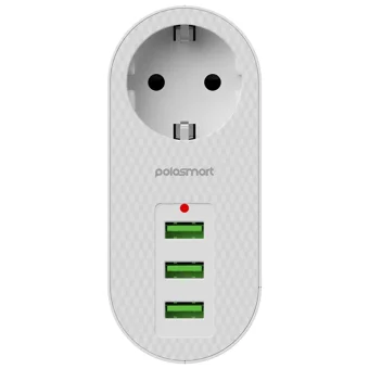 Polosmart Mp11 tekli Soket 3'lü USB Kablosuz Tekli Akım Korumalı Priz