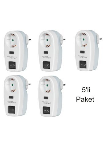 Powermaster 16892 Tekli Soket Kablosuz Tekli Akım Korumalı Priz