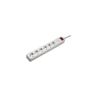 Hama Hm 137238 6'lı Soket 2 metre Kablolu Tekli 375 J Akım Korumalı Priz