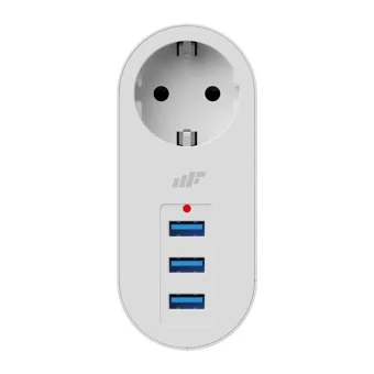 Mf Product Jettpower 0672 Tekli Soket 3'lü USB Kablosuz Tekli 2500 J Akım Korumalı Priz