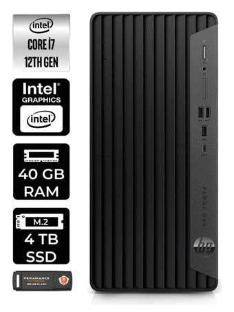 HP Pro Tower 400 G9 6U3M9EA Dahili Intel UHD Graphics Intel Core i7 12700 40 GB Ram 4 TB SSD Tower FreeDos Masaüstü Bilgisayar + PER4 BELLEK